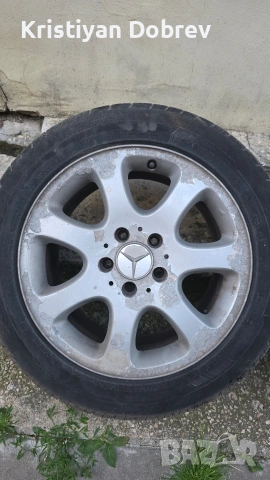 Оригинални джанти за Мерцедес/Mercedes 16" 5x112 - 6.5J ET32 с гуми (2 зимни + 2 летни), снимка 2 - Гуми и джанти - 55018192