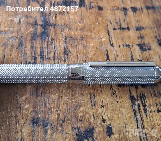 химикалка HUGO BOSS Elemental сребро метал с шарки тип рибена кост, снимка 8 - Колекции - 55577767