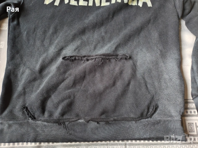Оригинално худи Balenciaga Tape Type Ripped Pocket Hoodie (Размер XL), снимка 4 - Суичъри - 54640539