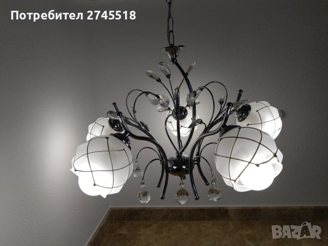 1БР Полилей с кристали+2БР Полилей  PVC, снимка 4 - Полилеи - 55145764