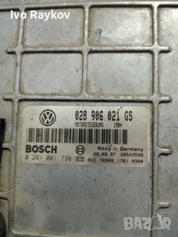 Компютър, ECU , VW Sharan 1.9TDI, 028906021GS ,0281001738, снимка 2 - Части - 55249837
