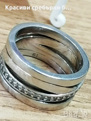 Дизайнерски масивен сребърен пръстен JETTE, снимка 5 - Пръстени - 54003356