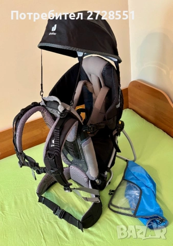 deuter, туристическа раница за носене на дете, с бебе в планината, туризъм