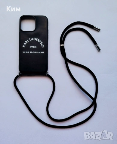 Karl Lagerfeld кейс за iphone 14 Pro Max в черно , снимка 4 - Калъфи, кейсове - 54703770