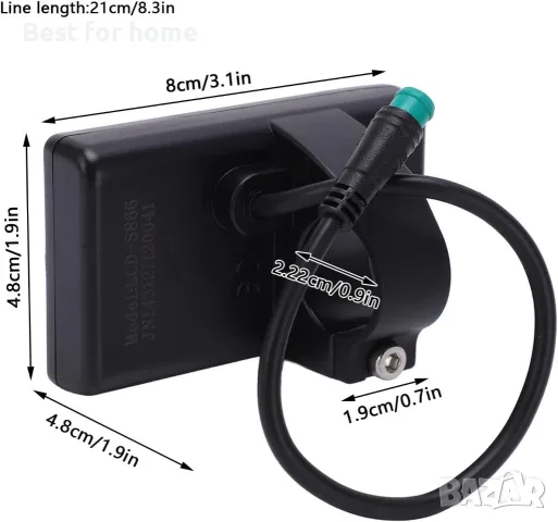 Електрически LCD дисплей, електрически S866 LCD дисплей измервателен уред 24V 36V 48V , снимка 3 - Друга електроника - 55627245
