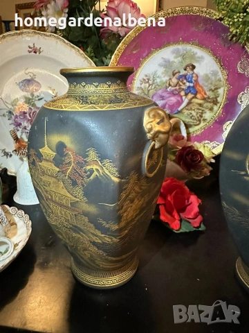 Японски вази „Черната Прелест" – Рядка колекционерска находка, снимка 9 - Вази - 54073575