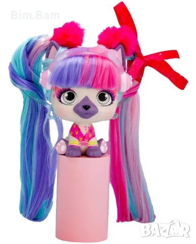 Модно кученце за прически с много дълга коса и аксесоари I Love VIP Pets Bow Power/Нати или Шиара , снимка 3 - Кукли - 55379481