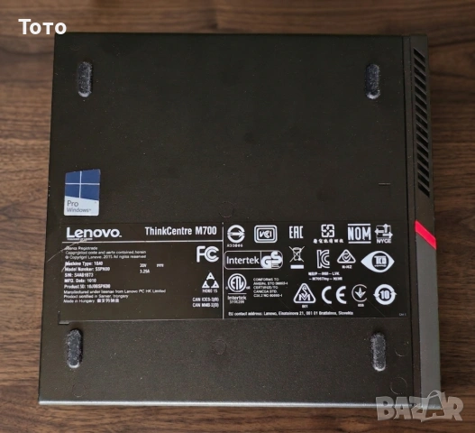 Продавам Lenovo ThinkCentre M700 Tiny/i3/16GB RAM DDR4/256GB M.2/640GB HDD/Windows 11pro/ESET NOD32 , снимка 7 - За дома - 54602529