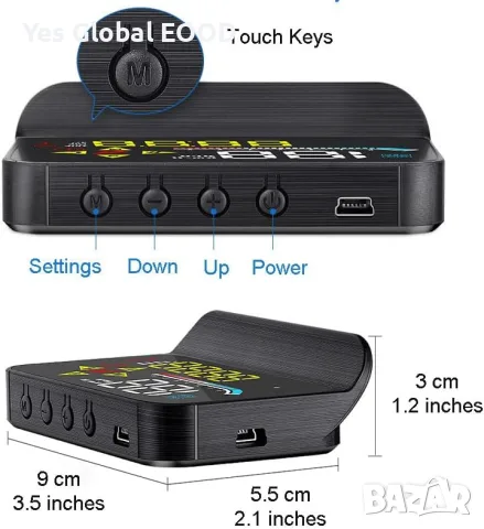 zalati HUD дисплей GPS/OBD за предно стъкло с USB, снимка 3 - Аксесоари и консумативи - 55322133