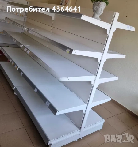 Островен метален стелаж/двустранен/