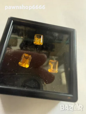 Лот 3 естествени Хелиодора (Жълт Берил) – 2.75 ct – Emerald Cut – Проверени гемологично, снимка 4 - Други - 55394877