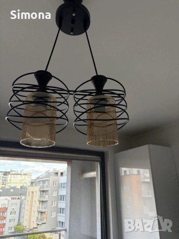 Fibela or Blandari spiral 3-light chandelier lamp