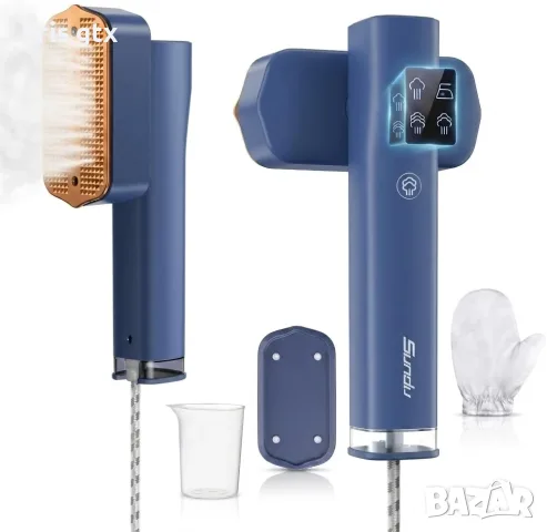 Парна ютия Sundu Steamer 2 в 1 вертикална и хоризонтална 1300W бързо загряване за 15 секунди 3 режим