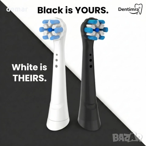 Глави за четки за зъби Oral B iO 3 4 5 6 7 8 9 10 серия, пакет от 8, микс, черни-бели, Dentimra, снимка 7 - Други - 54626345