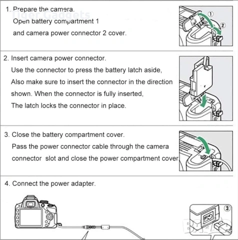 TKDY EH-5 / EP-5A AC захранващ адаптер за Nikon (замества EN-EL14 / EN-EL14A батерия), снимка 7 - Чанти, стативи, аксесоари - 54428115