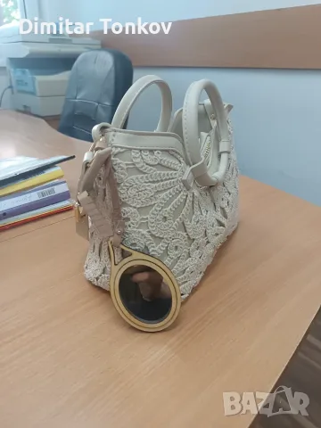 Уникално мини огледало за чанта - Ръчна изработка