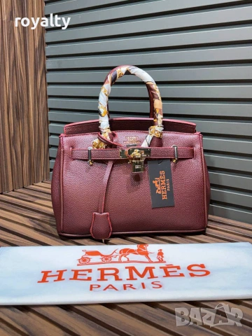 Hermes Нова Дамска Кожена Чанта Ерме Различни Цветове , снимка 5 - Чанти - 55288839