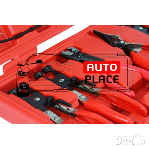 Комплект клещи за скоби за водни съединения 9 части Mar–Pol, снимка 3 - Клещи - 53955531