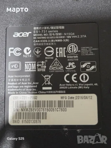 Acer Aspire ES1-731, снимка 7 - Лаптопи за дома - 55363530