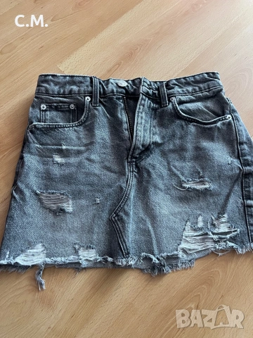 Zara къса дънкова пола , снимка 4 - Поли - 55050979