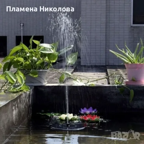 Соларен фонтан с три режима на разпръскване на водата, снимка 3 - Градински мебели, декорация  - 55290711