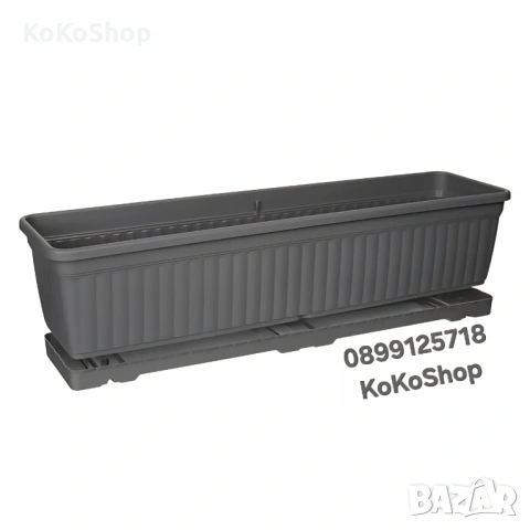 Сандъче за цветя 71 x 18.5 x 17 см, сандъче с подложка