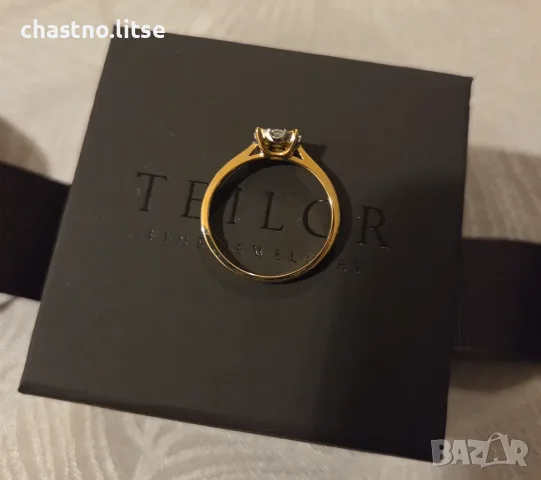 ЧИСТО НОВ Годежен Пръстен TEILOR с Диаманти 0.34ct | 18К Жълто Злато + Сертификат (Разм. 56), снимка 3 - Пръстени - 55501133