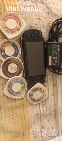 PSP 2004+6 диска и зарядно, снимка 4 - PlayStation конзоли - 55323568