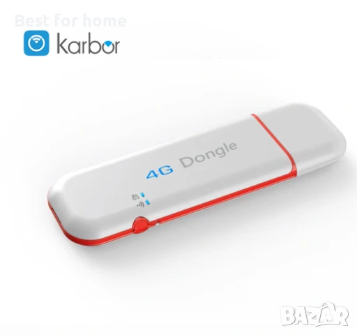Karbor 4G USB Dongle WiFi Hotspot Pocket USB Wifi Dongle Wifi рутер 4g Dongle със слот за SIM карта, снимка 3 - Друга електроника - 54580555