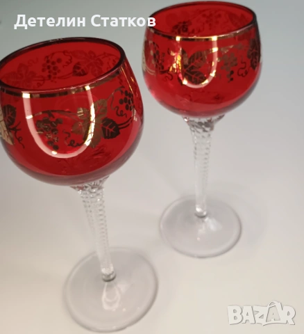 Луксозни винтидж кристални чаши 2 бр.