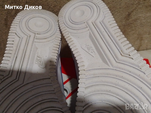 Nike Air Force 1 '07 LV8 бяло сини US 9.5 UK 8.5 #43 стелка 375 мм нови ест.кожа, снимка 8 - Маратонки - 54957835