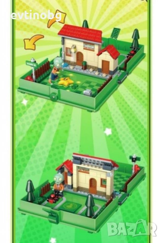 Конструктор "Зомбита срещу растения" 229 части – Приключение за малки строители, снимка 4 - Конструктори - 54067417