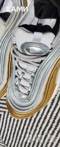 NIKE Air Max 97 silver gold , номер 39, снимка 6 - Маратонки - 54873480