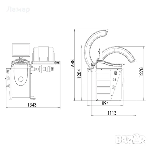 Автоматична баланс машина с LCD монитор, автоматично рамо за въвеждане на данни, лазер, снимка 4 - Други машини и части - 55700949