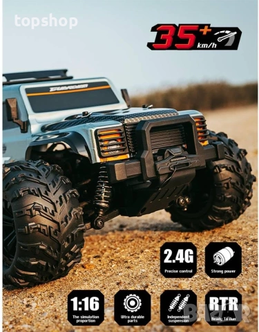 Чисто нов Офроуд RC Краулер Камион rcxperts HSR G2201-A, 1/16 4WD , снимка 2 - Коли, камиони, мотори, писти - 55105082