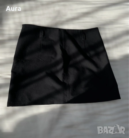 Bershka black mini skirt , снимка 2 - Поли - 54071849