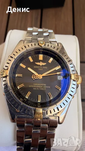 Breitling Wings Windrider B10350 Automatic COSC | Steel & 18K Gold | Оригинален, снимка 4 - Мъжки - 55359063