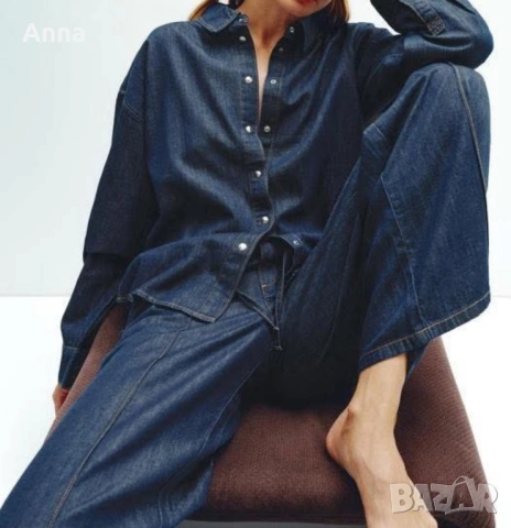 Дънков костюм 🔥лек, стилен, нова колекция на Zara, снимка 3 - Костюми - 54183161