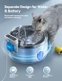 FEELNEEDY CA FN-W08L 3.5L Безжичен фонтан за котки от неръждаема стомана, снимка 3