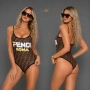 цели дамски бански Gucci fendi , снимка 2