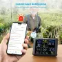 Чисто нова смарт WiFi метеорологична станция Sainlogic SA9 14-в-1 с 8.5" екран и AI прогноза  , снимка 4