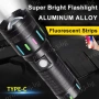 Мощен алуминиев фенер с лазерна светлина 4 режима и функция Power bank, снимка 5