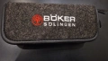 Нов колекционерски   ловен Boker Solingen джобен нож еленов рог дамаска стомана калъф, снимка 8