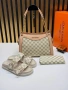 Louis Vuitton Нов Дамски Комплект Луи Витон Чехли Чанта Различни Цветове , снимка 9