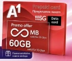 Sim card Мобилтел за интернет A1 без лимит +60 гигабайта сим карта 5G, снимка 1