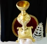 Величествен бронзов свещник 1.7 кг.,позлата,барок. , снимка 8