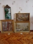 Стари гоблени в красиви остъклени барокови дървени орнаментирани рамки. , снимка 1