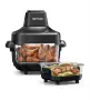 AIRMSEN Portable Glass Air Fryer 4.5L + 1.2L Нов Стъклен Еърфрайър 1500W Без PFAS, снимка 12