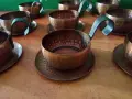 Медни (Бакърени) Чаши с Подложки Ръчна Изработка За Турско Кафе на Пясък 12 броя, снимка 2