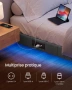 Легло 90 x 200 см с LED осветление, плаващ ефект, тапицирани страници, 2 AC контакта, 2 USB-A и 1 US, снимка 4